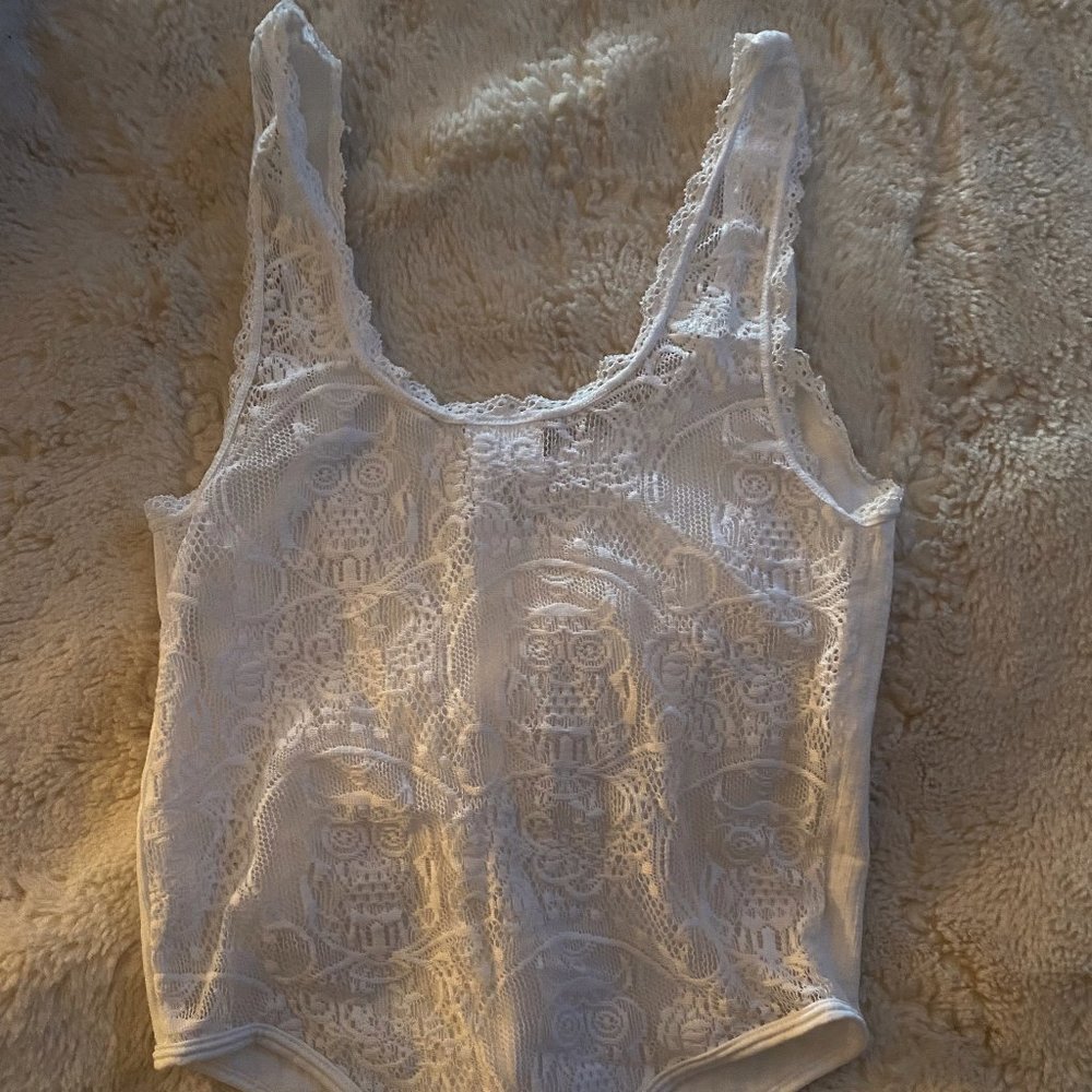 white lace back bodysuit